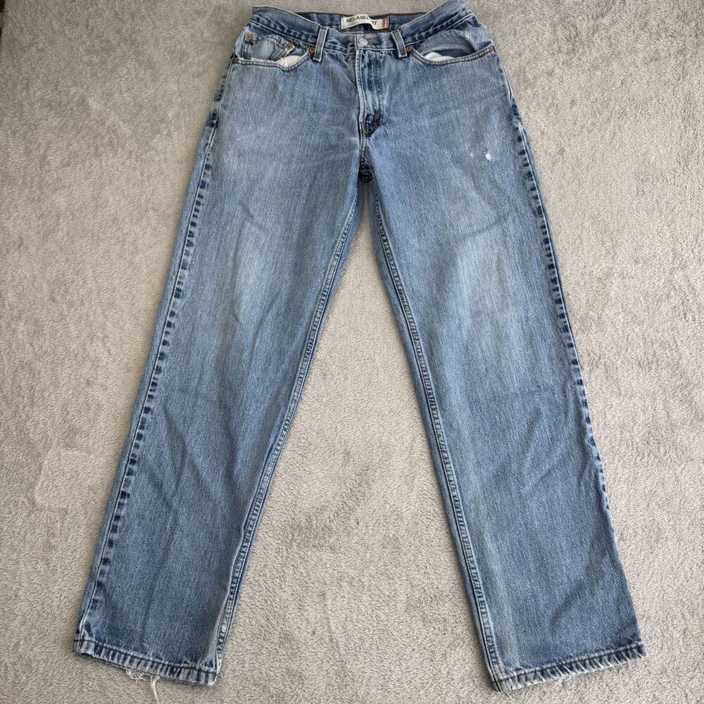 Levi's 550 Jeans Men 32X34 Blue Denim Cotton Relaxed Fit Medium Wash Tapered Leg